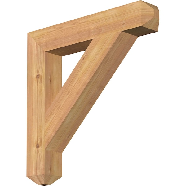 Ekena Millwork Traditional Craftsman Smooth Bracket, Western Red Cedar, 3 1/2"W x 22"D x 22"H BKT04X22X22TRA04SWR - main